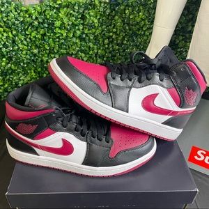 JORDAN 1 MID (NOBLE RED) (Sz 10)